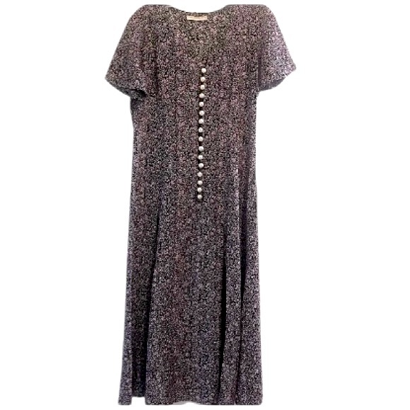 Vintage 90s Ditsy Floral Cottagecore Maxi Dress - Picture 1 of 13